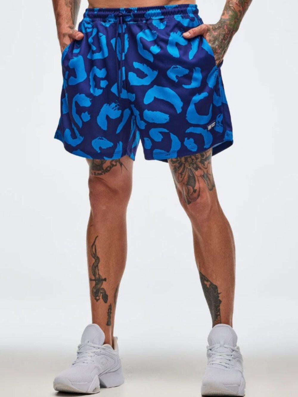 Zumba Wear-Sizzlin' Men's Mesh Shorts-Navy Blue-S-NEW